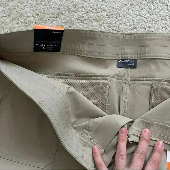Eddie Bauer NWT Rolled Hem Bermuda Short Brown 1751714 Women Size 16 Outdoor - Picture 12 of 14